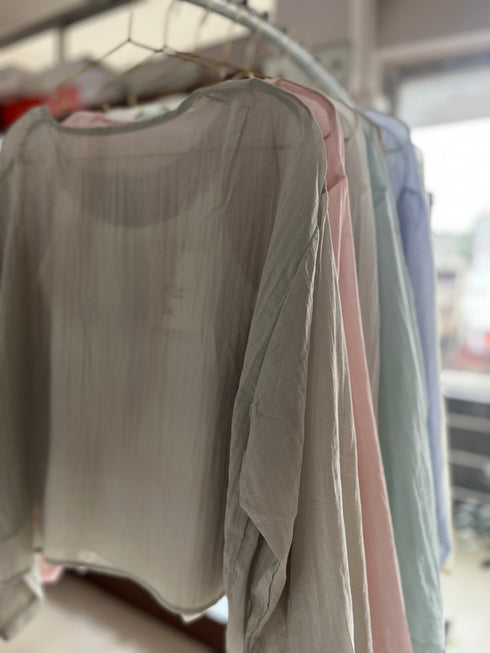 Summer Comfy See Through Shirts With Tank Tops Sets